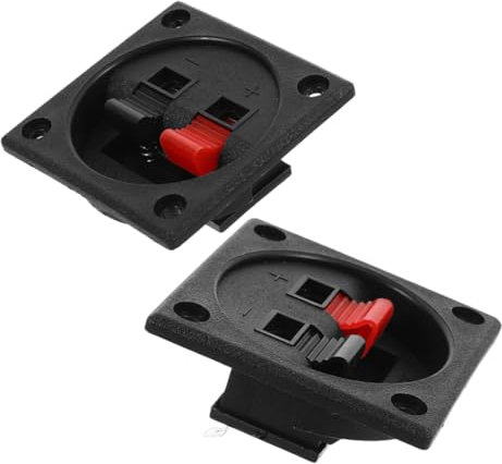 Gatuida 2 pezzi Connettore Audio Morsettiera Quadrato per Casse Acustiche Terminali Doppia per Home Theater e Eventi Musicali Facile Installazione e Costruzione Organizzazione