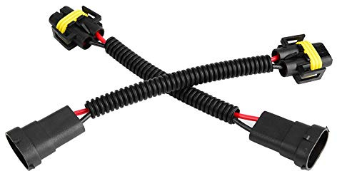 Fdit Effektives Kabel des Leuchtturmadapters für H11 -Lampen Einfach, Schwarz, 2pcs