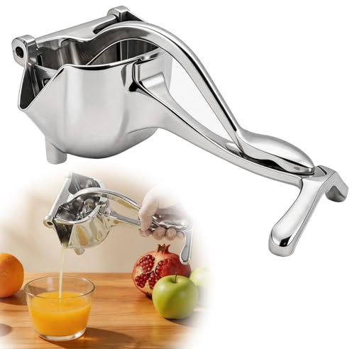 Exprimidor De Limón Manual De Acero Inoxidable 9cm Exprimidor Ergonómico | Exprimidor Limon Manual Profesional Aluminio Exprimidor de Frutas Exprimidor para Limon Naranjas, para Naranja, Limón