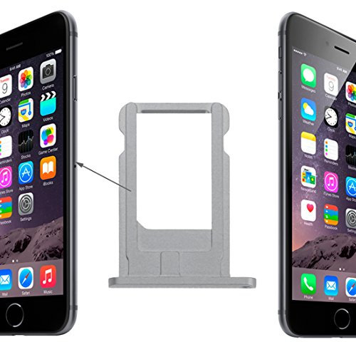 wortek SIM Karten Halter für iPhone 6 Karten Adapter Slot Silber