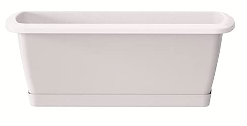Prosper Plast ISE600P-S449 59 x 18.4 x 14.5 cm Espana Balcony Case Set with Stand - White (12-Piece)