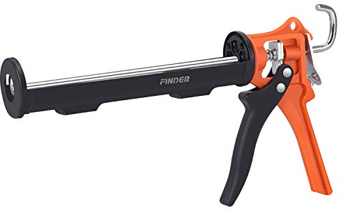Finder Pistolet à cartouche, Pistolet silicone professionnel Compatible avec tube de 283,5 kilogram/cartouche mécanique pour pose de joint mastic/colle