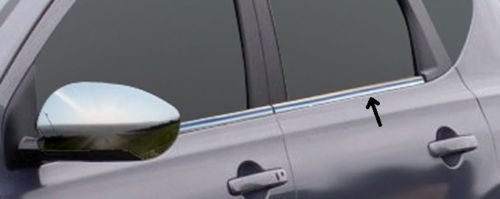 Edelstahl FENSTERLEISTEN Chrom für Skoda Rapid Limousine ab 2012- | 4TLG Set