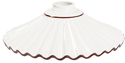 Paralume ceramica bianca di ricambio per applique e lampadari ferro e ottone 30 cm (Marrone)