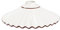 Paralume ceramica bianca di ricambio per applique e lampadari ferro e ottone 30 cm (Marrone)