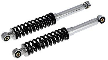 Set: Federbeine, verstellbar, schwarz/chrom, Länge: ca. 340mm - Simson KR51
