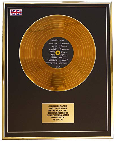Jennifer Lopez – J.LO Metall-Schallplatten-Display, goldfarben, Gedenkausgabe