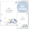OLGS U-Heft und Impfpasshülle Set 3-teilig | Sleepy Mond und Sterne | Hüllen für Untersuchungsheft & Impfpass personalisierte Geschenke Baby | Ideales Babygeschenk (Uhefthülle, Impfpasshülle, Bär)