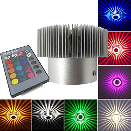 PB-Versand Effekt RGB 3W LED Dekolampe Einbaustrahler Wandstrahler Einbaustrahler mit Fernbedienung - Wallwasher