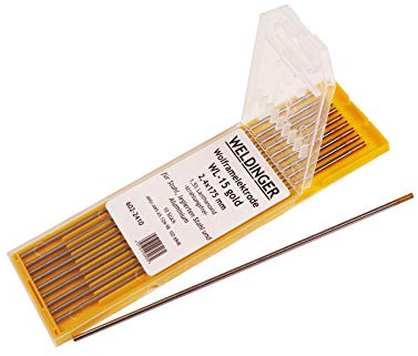 WIG-Wolframelektrode WL-15 gold 2,4x175 mm 10 Stück