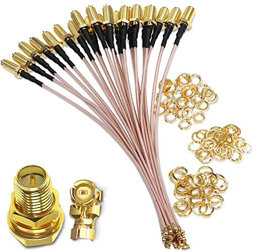 TUOLNK RP-SMA to IPX Cable IPX UFL to RPSMA Female Pigtail Coaxial Cable for Wifi Router Mini PCI RP SMA to IPX Coax Cable 6inch(15cm) 5pcs RG178