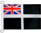 AZ FLAG Cornwall ensign Nautical Flag 18'' x 12'', Cornish ensign flags 30 x 45 cm, Banner 12x18 in for boat