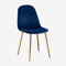SKLUM Chaise de Salle à Manger en Velours Glamm Doré Bleu