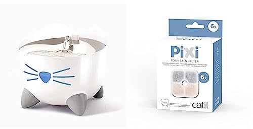 Catit Pixi Smart Trinkbrunnen für Katzen, 2l Fassungsvermögen, Steuerung via App, Trinkbrunnenfilter für die Catit Pixi Trinkbrunnen