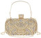 MEGAUK Damen Clutch Glitzer Elegant Abendtasche Glänzend Handtasche Envelope Tasche Strass Unterarmtasche mit Kette für Hochzeit Wedding Prom Party (06806 Gold)