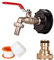IBC Tank Tap Adapter Wasserhahn Kugelauslaufhahn, 1/2 Messing IBC Tank Zubehör S60X6 Grobgewinde IBC Adapter Mit Schlauchanschluss und Gewebedichtband, IBC Wassertank Zubehör Für Regenwassertanks