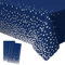 Xinvery Dot Tischdecken, Blau Weiß Dot Konfetti Party Tischdecken wasserdichte Einweg Tischdecken für Picknick Baby Shower Halloween Weihnachten Geburtstag Dekorationen 2PCS 137 x 274cm