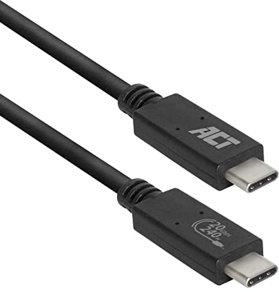 ACT USB 4 Kabel Type C, Thunderbolt 3 Kabel, 20Gbps USB C Monitor Kabel, 5K oder Dual 4K@60Hz Video für Monitor, EPR 240W Laden, 1 Meter, USB-IF Zertifiziert – AC7431