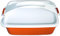 Tupperware Click to Go Stack and Click 1,5 L con asa Lunch Box Set Naranja Blanco