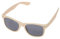 Miobo Sonnenbrillen Party Brillen 1980 style Retro Atzen Nerdbrille Hornbrille Sonnenbrille oder Klarglas Schwarz (Beige Sonnenbrille)