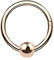 Piercingfaktor Titan Clicker Scharnier Ring mit Kugel Nasen Piercing Septum Tragus Helix Nase Nasenring Nasenpiercing Ohr Knorpel Segment Klicker Rosegold 1,2mm x 12mm x 3mm