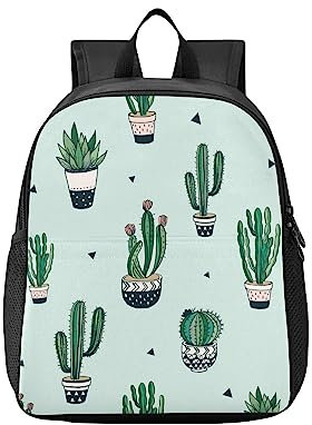 ISAOA Kinder-Reiserucksack, niedliches Kaktus-Muster, Kinderrucksack, Kindergarten, Vorschule, Schultasche, Farbe 1, M