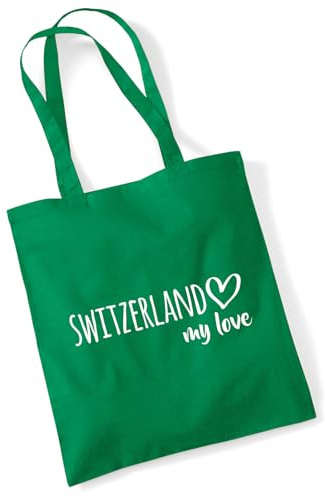 Huuraa Jutebeutel Switzerland my love Geschenk