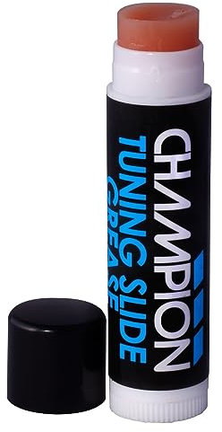 Champion Tuning Slide Grease For Trumpet, Trombone, French Horn, Tuba, Euphonium & All Brass Musical Instruments. Easy Twist Tube Application. Natural, Non Toxic & Odourless Tuning Slide Grease.