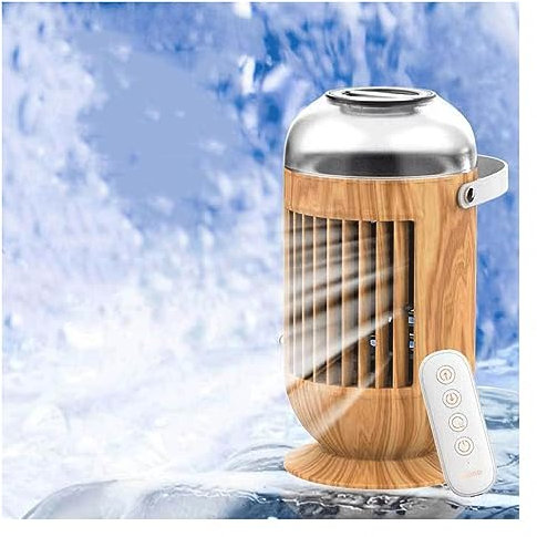 Clim Mobile sans Evacuation | 3 Vent Vitesses Modes Clim Caravane, USB Rechargeable Climatisation Mobile sans éVacuation avec télécommande Design Portable Maison, Bureau