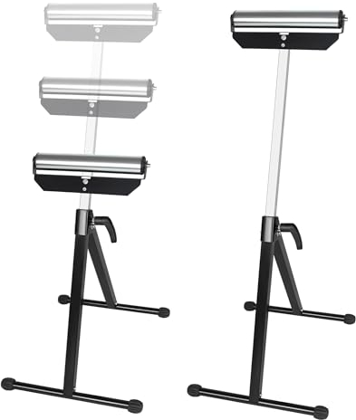 NAIZY 2x Chevalet À Roulettes Réglable 68-107cm, Tréteau Pliable, Pieds Antidérapants, Charge Maximale 60KG