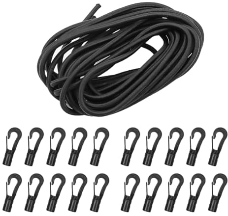 NUZAMAS Corde élastique de 5 m pour kayak, kayak, avec 20 crochets pour kayaks, bateau, camping, voiture, bagages, tente, canoë, accessoires de vélo
