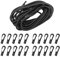 NUZAMAS Corde élastique de 5 m pour kayak, kayak, avec 20 crochets pour kayaks, bateau, camping, voiture, bagages, tente, canoë, accessoires de vélo