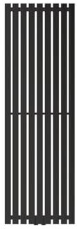 LuxeBath Designheizkörper Stella 480 x 1400 mm, Schwarz matt, Paneelheizkörper mit Mittelanschluss, Einlagig, Flach, Vertikal, Badheizkörper Röhrenheizkörper Bad Flachheizkörper Badezimmer Wandheizung