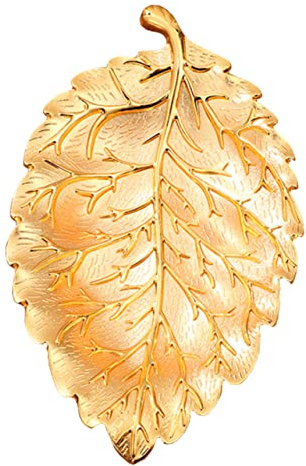 PRETYZOOM Assiette De Collation De Feuilles Assiettes Alimentaires En Alliage De Zinc Assiette Multi-grilles Plateau De Service Décor Vintage Décor Rétro Nourriture Ménage