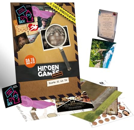 Hidden Games Luogo del Reato - Morte di un Re - Gioco investigativo realistico ed emozionante, Escape Room da tavolo per adulti, FSK16