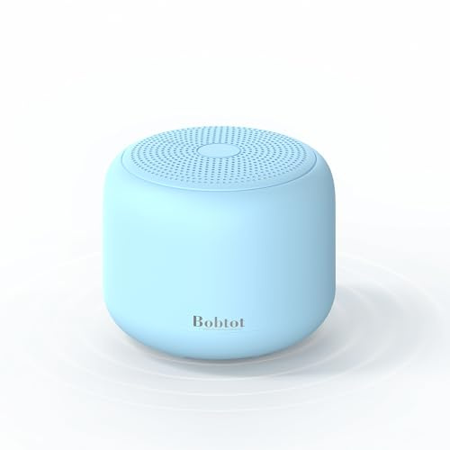 Bobtot Portable Bluetooth Speakers with Strap Mini Speaker, Blue | IPX5 Waterproof , 20 Hours Playtime, Built-In Microphone, Wireless Speaker for Music, Podcasts, Videos, Travel