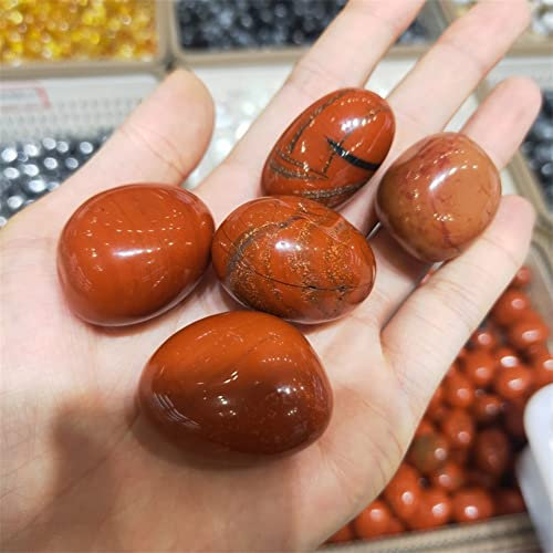 IDGTTLDF décoration de la Chambre Cristal Naturel 100g, Jaspe Rouge Naturel, Gravier, Quartz, spécimen de Pierre for décoration de la Maison, Aquarium(Size:200g)