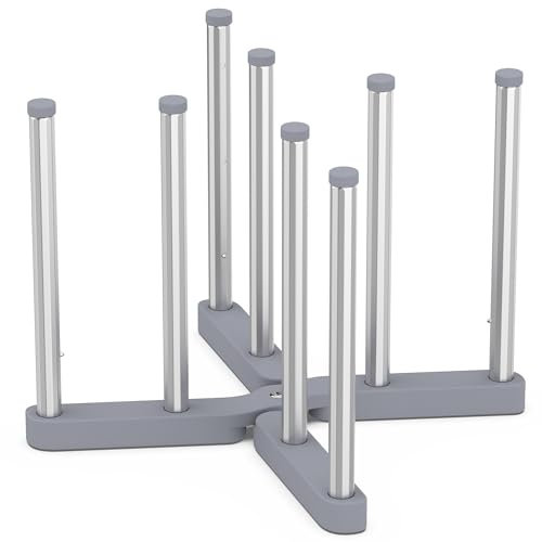 VAEKUCEAN Baby Bottle Drying Rack, Collapsible, Adjustable, Space Saving, Grey, Holds 8 Bottles, For Baby Bottles, Water Cups/Mugs, Reusable Bags, Cutting Boards, Baking Sheets