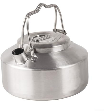 1L Camping Kettle, Made of 304 Stainless Steel, Heat Resistant