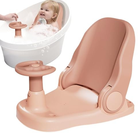 Duschsitz für Kinder – Klappbarer Sit-Up-Stuhl mit Saugnäpfen zum Duschen – rutschfester Sitz-Badstuhl für Reisen, Hotelzimmer, Urlaub, Duschraum