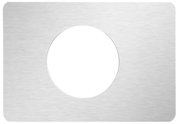 Qrity 1 Piezas Placas de Refuerzo de Puerta, Placa de Reparación de Cerradura de Puerta, Placas de Reparación de Manijas de Puerta de Acero Inoxidable, Plata
