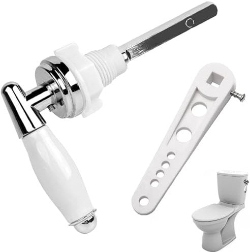 Babbblisio A Set Toilet Handle Replacement,Toilet Flush Handle Toilet Flush Handle Replacement Toilet Cistern Flush Parts Cistern Flush Replacement Toilet Handles Flush Lever Elegant Upgraded Design