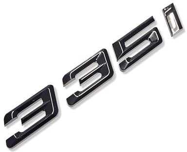 MCK Auto - Emblema negro brillante para maletero trasero 335i, modificación de afinación para la serie 3 F30 F31 E90 E91 E92 E93 F34 G20 G21