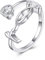 ONEFINITY Stethoskop Ring 925 Sterling Silber Einstellbar Herzschlag EKG Stethoskop Schmuck Geschenk für Medizinstudent Arzt Krankenschwester
