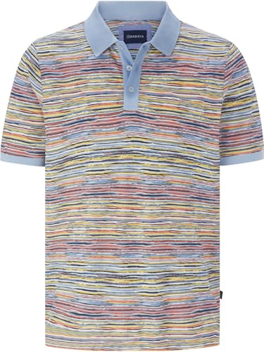 BABISTA Herren Poloshirt Monzio gestreift, mit Polo-Kragen, Männer Freizeit-Shirt mit Streifen, aus 100% Baumwolle, gemusterte frische Farben, große Größen bis Gr. 5XL hellblau, 2XL (XXL) - 60/62