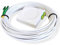 CONBIC® FTTH KIT - Glasfaserkabel vorkonfektioniert mit Anschlussdose, LC/APC 8°, weiß, OS2 Patchkabel, 4.0mm Durchmesser, 9/125μm, LSZH, FTTH Lichtwellenleiter, G.657.A2. (5m)