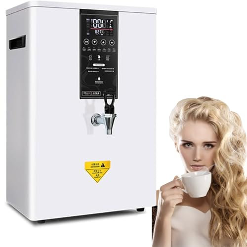 Boiling Water Dispenser Commercial Hot Water Boiler 50L(13gal)/Hour 60L(16gal)/Hour 80L(21gal)/Hour Step-Heating Automatic Electric Countertop Water Dispenser for Tea Coffee Shop Office,White-50L