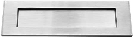 Infinity Decor Satin Chrome Victorian Style 10” 250mm Sprung Letter Box Postal Plate for Interior and Exterior Doors