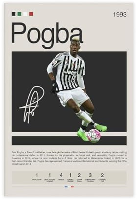 GJHTQLP Paul Pogba (2) Leinwand-Poster, Schlafzimmer-Dekor, 30 x 45 cm