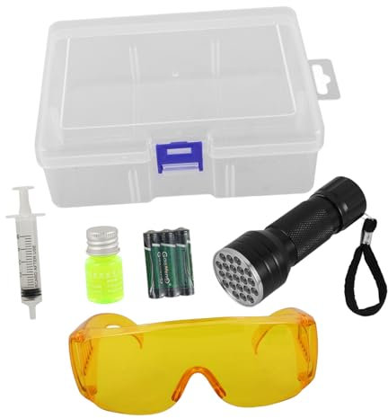 Alipis 1 Ensemble Kit de Détection Climatisation Auto avec Lampe Torche et Accessoires Outils de Vérification de Efficaces pour Voitures et Systèmes de Climatisation